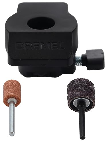 Dremel A576 Sanding/Grinding Guide, Rotary Tool Attachment | 45° & 90° Guide Angles | Adjustable Depth Control | Sanding & Grinding Guide | Fits 1/2-Inch Accessories | Precision Edge