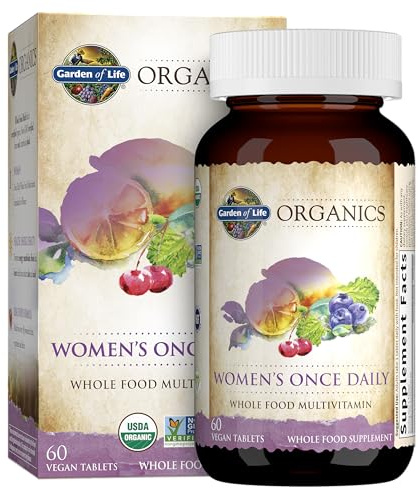 Garden of Life Organics Women's Once Daily Multivitamin, 60 Tablets