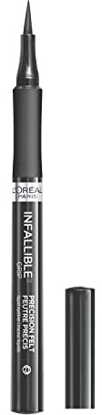 L'Oreal Paris Cosmetics Makeup Infallible Grip Precision Felt Eyeliner, Smudge Resistant, Long Lasting Waterproof Eyeliner, Grey, Grey, 0.03 fl oz