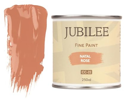 Guild Lane Jubilee Furniture Paint – Upcycle & Transform Wood, Metal & Glass – Soft Sheen Finish for Indoor & Outdoor – Durable & Easy to Apply Multi-Surface Paint (Natal Rose, Pink, 250ml)