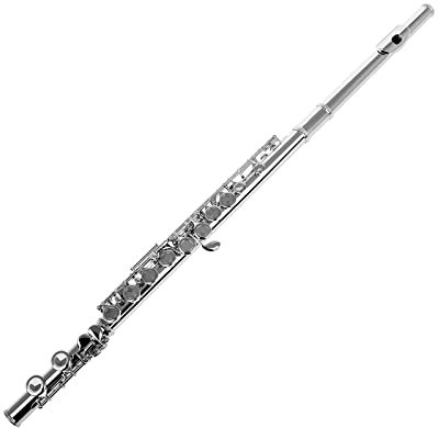 flöte Schülerflöte Schließen Sie 16 Löcher Mit Offset G, Split E Und H Fuß (Color : Silver)