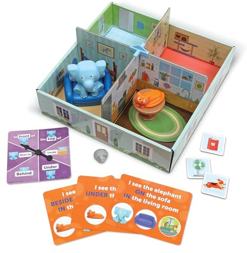 Learning Resources Elefant im Raum Aktivitäts-Set Positionswörter, Alter 4+, Lernspiele, Spiele für Kinder 4-8, Brettspiele für Kinder 4-6