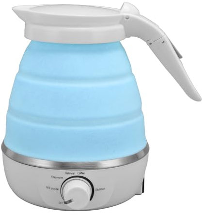 Bollitore Elettrico Pieghevole, Bollitore per Acqua Calda con Presa UE da 850 W 220 V per Hotel in Viaggio (BLUE)