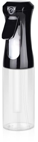 HPPFFY Continuous Spray Bottle for Hair, 1Pack Black 6.8oz Mister Spray Bottle, Hair Spray Bottles for Hairstyling, Cleaning, Plants, Pets, Salons & More
