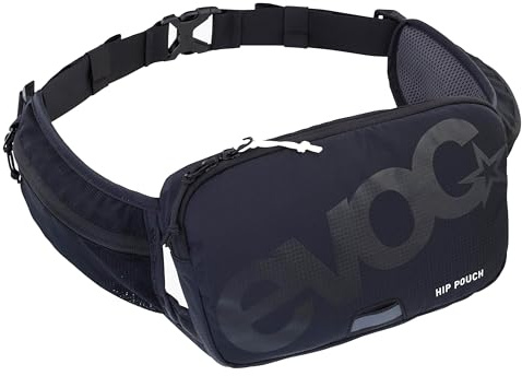 EVOC HIP Pouch Hüfttasche, Bauchtasche (leichte Gürteltasche mit Mehreren Fächern, mit AIR PAD System, individuell anpassbar), Schwarz