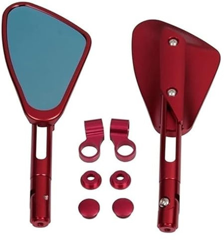 Motorrad Lenkerendenspiegel Für Piag&gio Zip Für VES&pa GTS 300 250 GTS300 Für Sprint Motorrad Spiegel Lenker Rückansicht Rückspiegel Seitenspiegel(rot)