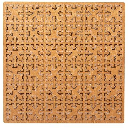 Fractal Tray Puzzles for Adults: Mind-Bending Wooden Jigsaw Puzzle with Frame | Unique Irregular Labyrinth Design | Challenging Reverse Thinking Game for Brain Training & Stress Relief (D)