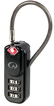 Lifeventure TSA-genehmigtes Kabel-Gepäckschloss 3-stelliges Hochleistungs-Zinklegierung-Sicherheits-Kabel-Vorhängeschloss, Kombinations-Vorhängeschloss