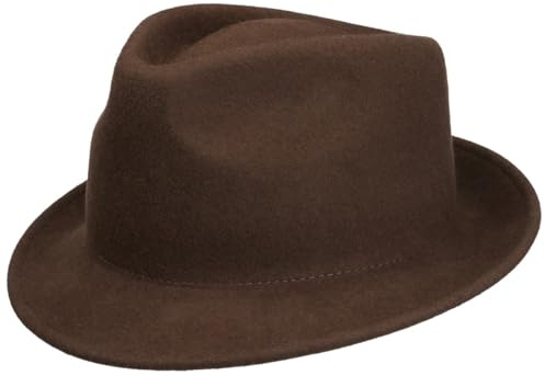 Lipodo Trilby Hut aus Wollfilz Herrenhut Made in Italy Herbst Winter