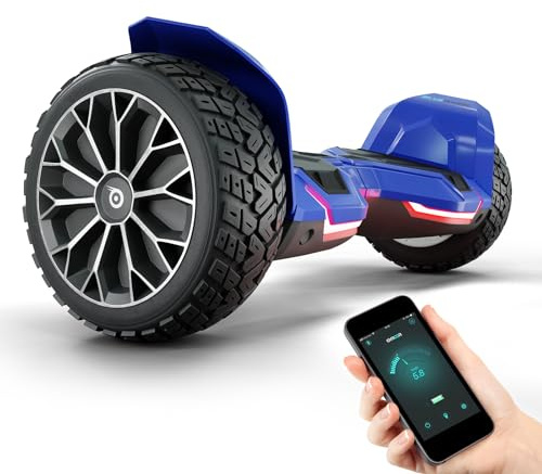 Bluewheel HX510 Hoverboard Tout Terrain 8,5 Pouces, Double Moteur, App, LED | Marque allemande, haut-parleur Bluetooth, éclairage LED, pneus SUV robustes, contrôle par app, mode enfant, , jusqu'à 120 kg