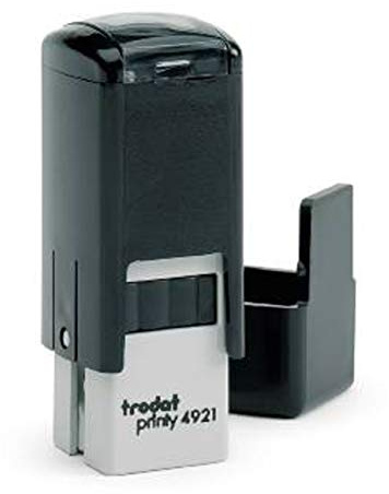 Stempel Trodat Printy 4921 (12x12 mm), für 2 Zeilen, in verschiedenen Farben, gleich Online gestalten!!! (schwarz)