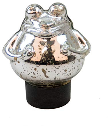 Bollweg Schwimm-Frosch klein Maße 9cm x 10cm in Silber/glänzend aus Glas