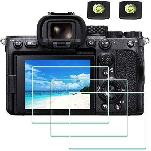 ULBTER Schutzfolie Displayschutz für Sony Alpha A7 III A7II A7C A7S III A7S II A1【Nicht für A7C II A7CR】 & Zubehör Displayschutzfolie for Sony alpha 1 7C 7S III 7S II Glas [3+2 Stück]