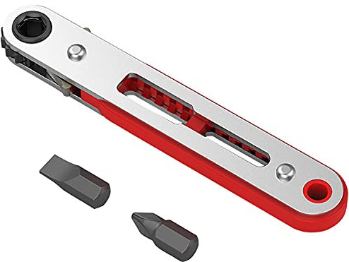 CHENGNAN Multifunktions-Ratschenschlüssel Schraubendreher Sechskant-Schraubendreher-Bit-Antrieb Ratschenschlüssel Offset-Schraubendreher magnetisch mit flachem und Phillips-Bit,C