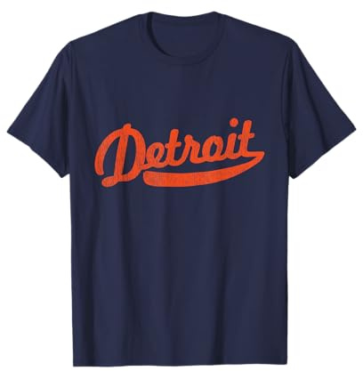 Detroit Baseballhemd Vintage Michigan Baseball Retro T-Shirt