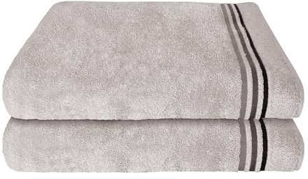 Schiesser Duschtuchset Skyline Color - 2-teilig - 70 x 140 cm - Hellgrau