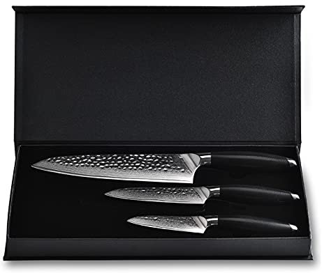 Messer Set Küchenmesser Set Professionelle Chefmesser Paring Frucht Schneide Kochwerkzeug Küchenzubehör Geschenk Kitchen Messer (Color : 3pcs knife set)