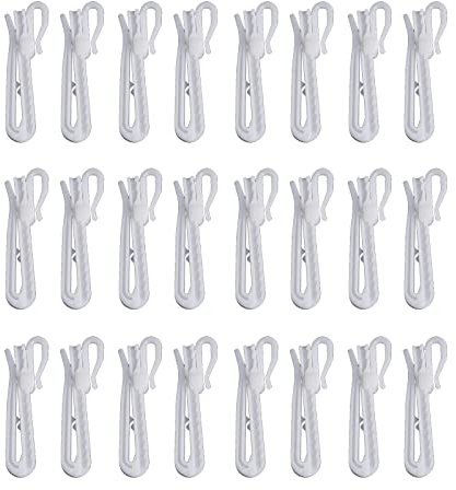Wohlstand 50 stücke Curtain Haken, Vorhanghaken weiß, Gardinenhaken, Vorhang Gleiter, für die meisten Gardinen, die Gardinenhaken benötigen