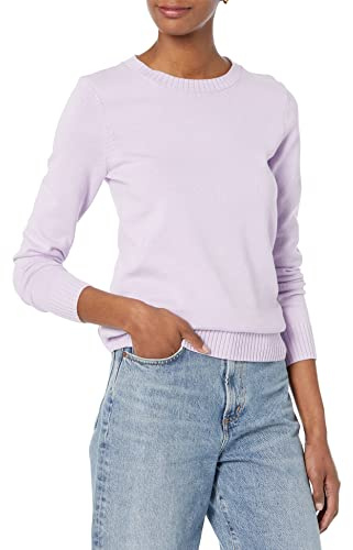 Amazon Essentials Jersey en Algodón de Cuello Redondo (Disponible en Tallas Grandes) Mujer