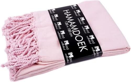 Hamamtuch XL - 130 x 180 cm - 100% Baumwolle - Uni Soft Pink