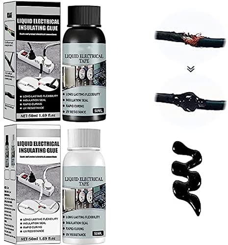 EXQST Cinta Aislante líquida, Adhesivo Aislante Impermeable, Cinta Aislante líquida para tuberías, Pasta para reparación de Cables para Uso en Interiores y Exteriores