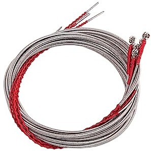 5 Stück Metall Basssaiten für 5-saiter Bass U32 Ersatzteile | Silber, Stabile Schwingung, Langer Halt, Bass Ersatz für Einsteiger, mit Fünf Saiten