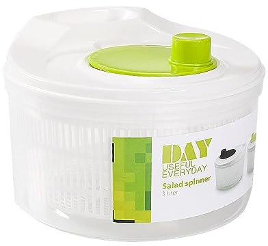 Kasmole Ensalada Giratorio | Centrifugador Verduras Manual Centrifugadora Secadora Lechuga Escurridor Ensalada Escurridor deshidratador Frutas - para Uso doméstico en la Cocina