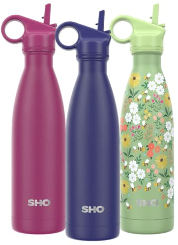 SHO Original 2.0 Insulated Stainless Steel Water Bottle (500ml, Midnight Blue)
