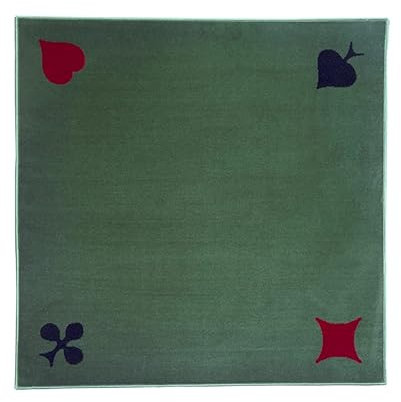Tapis de Bridge Effet Velours Vert 77x77 cm