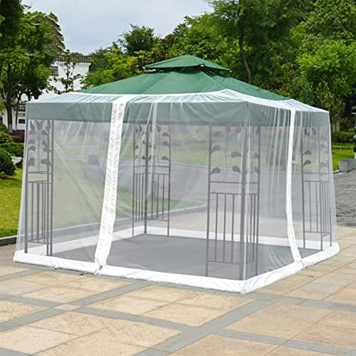 Zanzariera per ombrellone da Esterno, Rete in Poliestere per zanzariera per ombrellone con Tenda con Cerniera e Tubi dell'Acqua in PVC alla Base, Adatta per ombrelloni sospesi da Mercato da Patio da