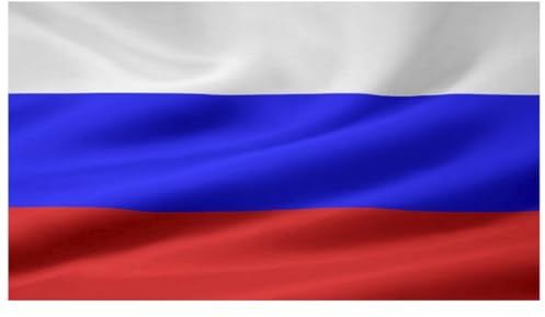 Flagge Russland 90 x 150 cm mit Schlaufe für gemäßigte Innen- und Außenbereiche JYC CREATIVE