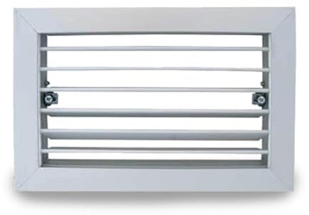 CAEXVEN Rejilla Ventilación en Aluminio Plateado - Lamas Fijas con Regulación - 900x500 mm
