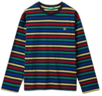 United Colors of Benetton Camiseta M/L, Multicolor, 130 cm