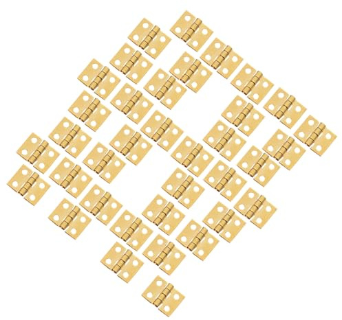 Kleiner Kupferscharniere 30 Stück für Schmuckkästchen | Retro, Goldfarben, Stabile Leistung, Rostfrei, Leichtes Öffnen und Schließen, für Selbstgemacht Holzboxen