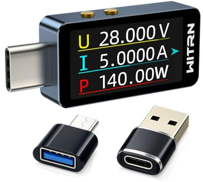 Typ-C USB Meter Tester Leistungsmesser USB-Multimeter Spannungs- und Stromtester 0-6A 4-36V Übertragungsgeschwindigkeit 40Gbps Aktualisierbare Firmware