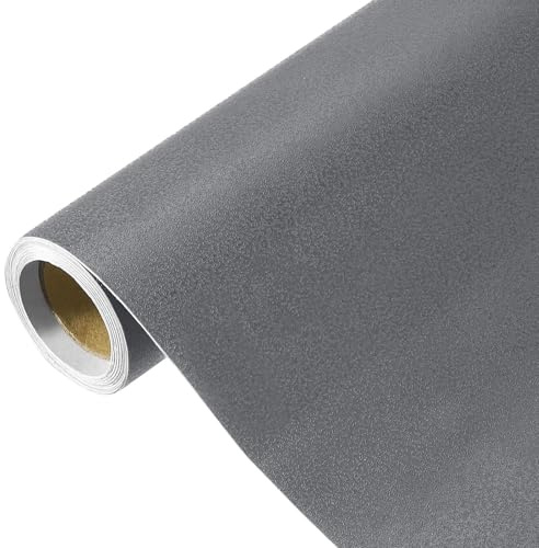 QUARKZMAN Papier Peint Gris Foncé de 300 x 40 cm, Papier Peint Autocollant, Papier Contact Gris Foncé en Vinyle de Couleur Unie Auto-Adhésif pour la Décoration Murale