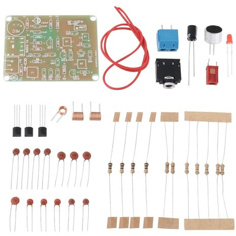 eMagTech 1Set Kit Trasmettitore FM Fai Da Te 88-108 MHz Microfono Wireless A Bassa Potenza Con Portata Di Trasmissione 5-50 M Modulo Trasmettitore FM DC 3-6 V