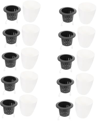 TOYANDONA 10 Pièces Pots Hydroponiques Automatiques Plastique avec Système Absorption Eau pour Plantes Intérieur Design Élégant pour Bureau et Maison