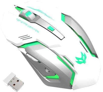 Zunishaone ergonómico - inalámbrico Recargable con retroiluminación RGB