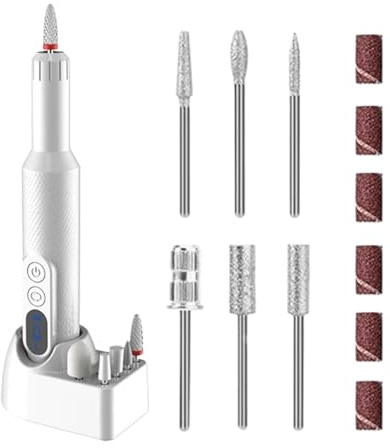 Fresa Per Unghie Senza Fili Set Ricaricabile Silenzioso per Manicure e | Macchina per Unghie con 3 Velocità Regolabili Salone Domestico per Principianti, Arte e Cura della
