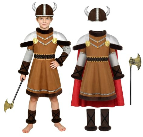 ReliBeauty Viking Costume da bambino vichingo