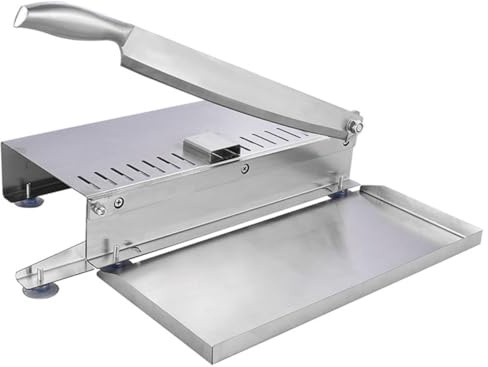 DIYEAH Hachoir Manuel Inox pour Découpe de Côtes Viande Poulet et Poisson Trancheuse Multifonction pour Usage Domestique et Commercial