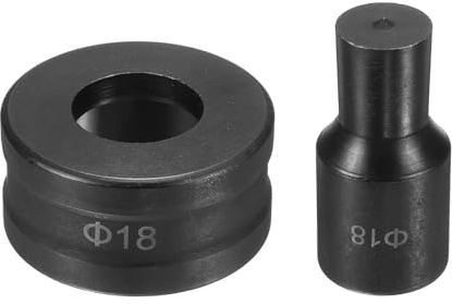 QUARKZMAN Emporte-Pièce Hydraulique 18mm Trou Rond Acier 40Cr Kit de Poinçonnage Électrique pour CH70 Machine à Poinçonner Électrique, Noir