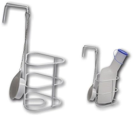 Henry Schein - Urinflaschenhalter (2 Stück), Bettflaschenhalter mit Deckel und Kette