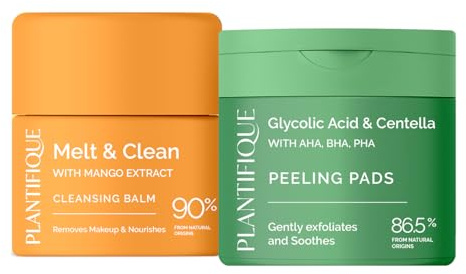 PLANTIFIQUE Pads Coreani - Tonici per Tutti i Tipi di Pelle - 60 Pz & Burro Struccante Coreano Viso e Occhi - Makeup Remover Waterproof - 40 g