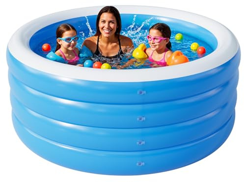 Piscine gonflable pour adultes, 177,8 x 76,2 cm, piscine gonflable pleine grandeur, ronde, épaisse, pour l'extérieur, le jardin