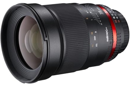 Walimex Pro 35mm 1:1,4 DSLR-Objektiv AE für Nikon F Objektivbajonett schwarz (manueller Fokus, für Vollformat Sensor gerechnet, IF, Filterdurchmesser 77mm)