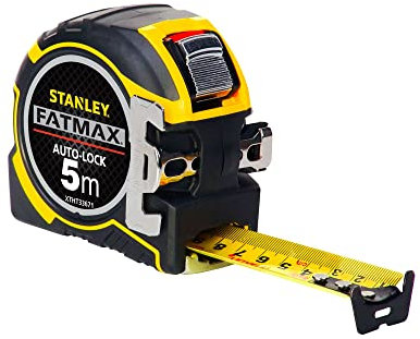 STANLEY FatMax Maßband Pro Bandmaß Autolock (5 m Länge, 32 mm Klingenbreite, BladeArmor-Überzug, Bi-Material Gehäuse) XTHT0-33671