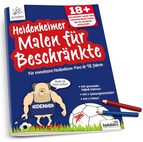 Ligakakao Heidenheim Fanartikel ist Heidenheimer Malbuch für Beschränkte Geburtstags Geschenk Kollege Mann Freund Bruder Weihnachten Fußball Scherzartikel Überraschungsgeschenk Wichteln
