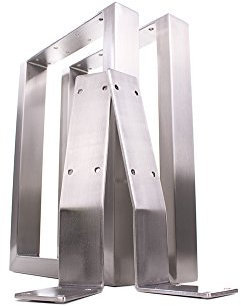 KTC Tec Bankgestell Edelstahl TU 100x40-400/380 40x38cm + 2X RLW Bankuntergestell Bankkufen Kufengestell Sitzbank Bank (1 Paar)